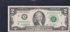 Fancy US Federal Reserve $2 Dollar Bill Serial Number B 10052141 A Very Cool — photo 1