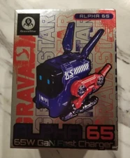 GravaStar Alpha65 65W GaN Blaze Blue War Damaged Charger US Plug-New (Open Box)