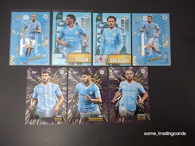 Topps Gold 23/24 All 7x Base + Insert, Haaland, Grealish, Etc Manchester City