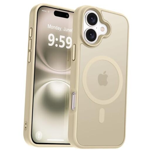 Strong Magnetic for iPhone 16 Case, [Compatible with Magsafe][16FT Light Gold