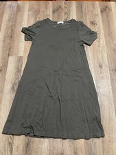Esenchel Dress, Women's Size Small, Green, Shirt Dress, Round Neck