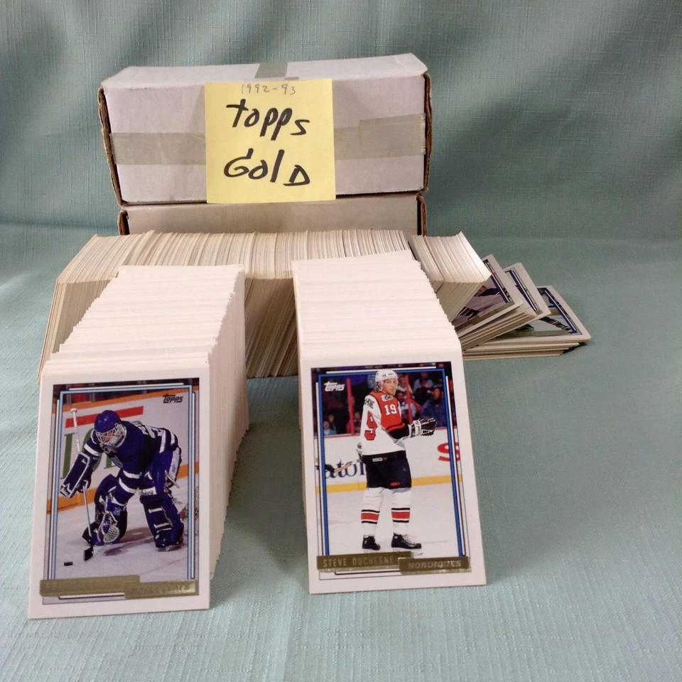 1992-93 Topps GOLD PARALLEL #1 to #269 Stars Commons Rookies U-PICK Hockey Cards - Image 3 of 3