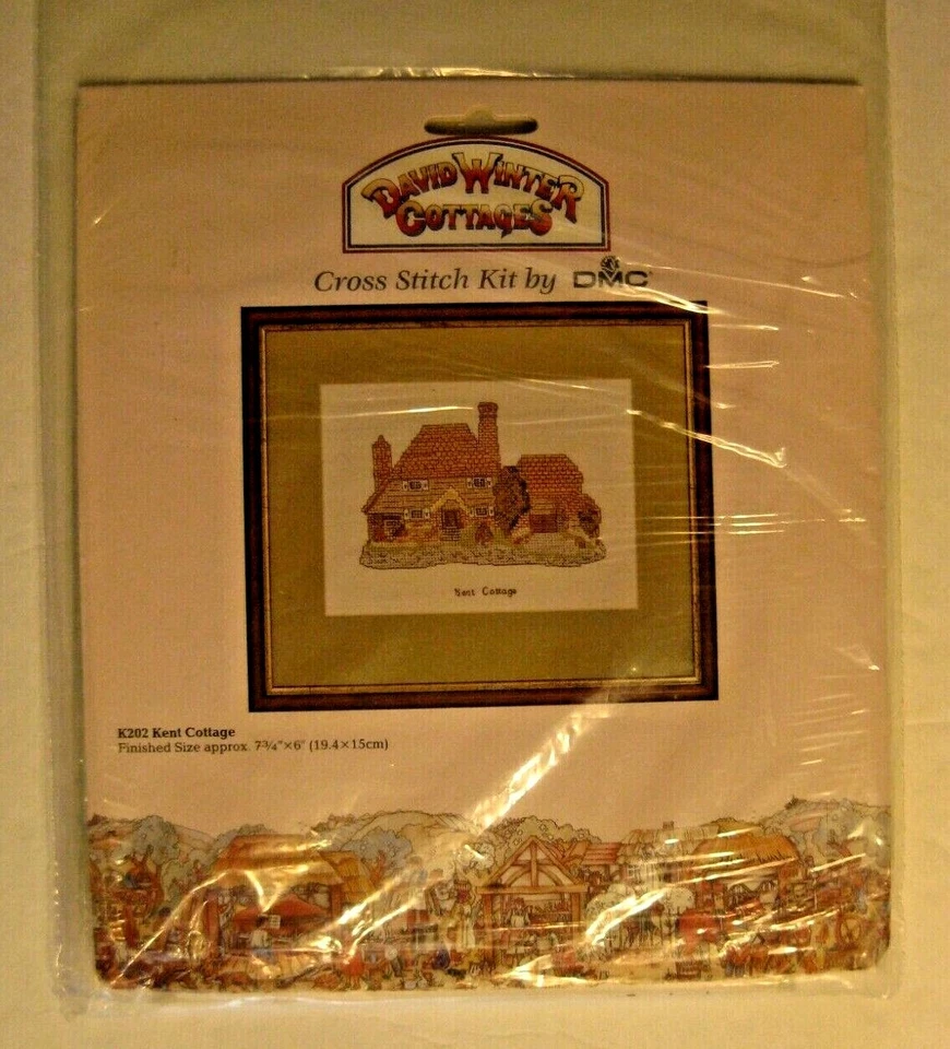 Kit de punto de cruz contado por DMC David Winter Cottages Kent Cottage 7.5"x6" NUEVO Foto 3 de 4