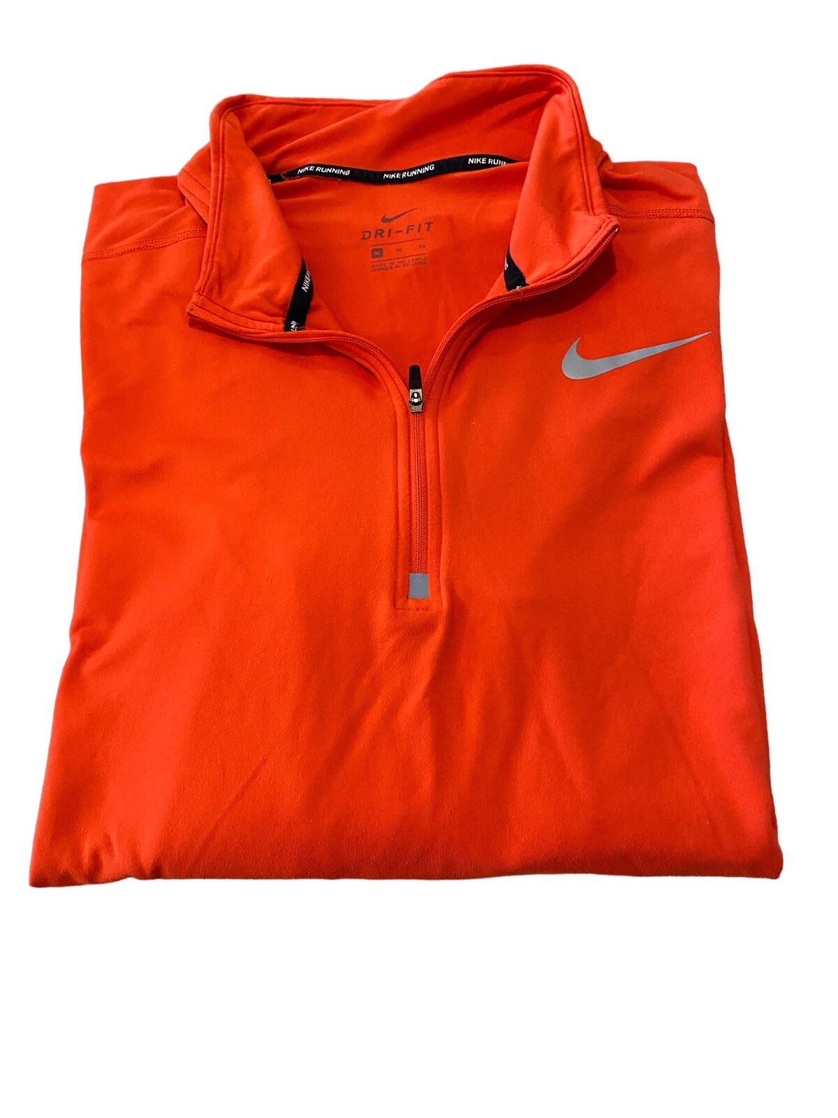 Nike Dri Fit 1/4 zip Running shirt women's XL w/ thumb hole orange Long  Sleeve | eBay
