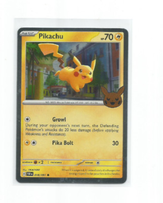 PIKACHU 2024 POKEMON TRICK OR TRADE HOLO CARD #18/91