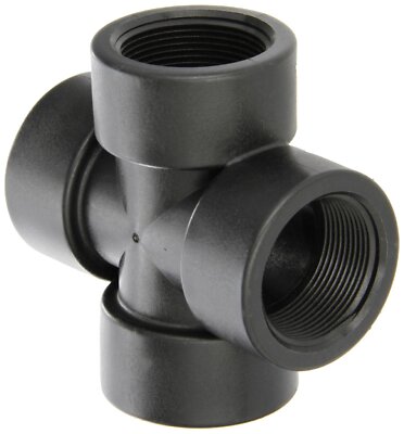 Banjo CR200 Polypropylene Pipe Fitting, Cross, Schedule 80, 2'' NPT Female