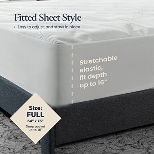 100% Waterproof Mattress Protector Full Luxury Comfort Bamboo Mattress Protector - Picture 7 of 8