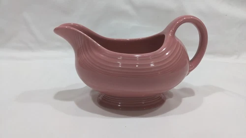 Vintage Fiestaware Rose  Gravy Boat. A  classic piece. Retired color Older Stamp