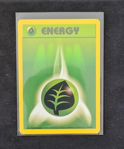 POKEMON CARD 1999 1ST EDITION GRASS ENERGY BASE SET 99/102 WOTC NEAR MINT