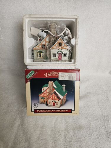 Vintage 1993 Lemax Dickensvale Porcelain Lighted House With 6' Cord And Switch. - Picture 1 of 16