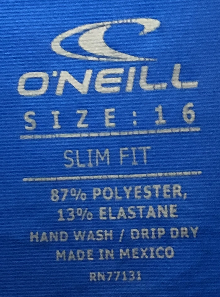 O'Neill Youth Sz 16 Rash Guard swim top Blue SPF 50 short sleeve crew Unisex - Image 3 of 4