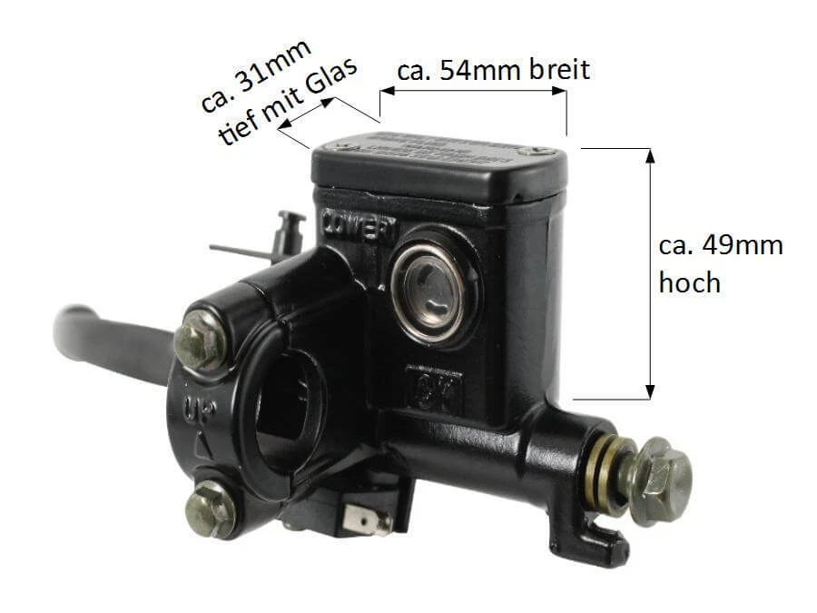 Hauptbremszylinder links mit Feststellung Bremshebel für Quad ATV 110 125 150ccm - Bild 3 von 3