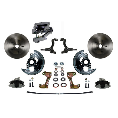 LEED Brakes -FC1006-FA1 Manual Front Kit Plain Rotors Zinc Plated Calipers