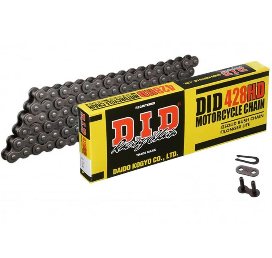 DID Longer Life Heavy Duty 428HD 106 Links Bike Chain Steel