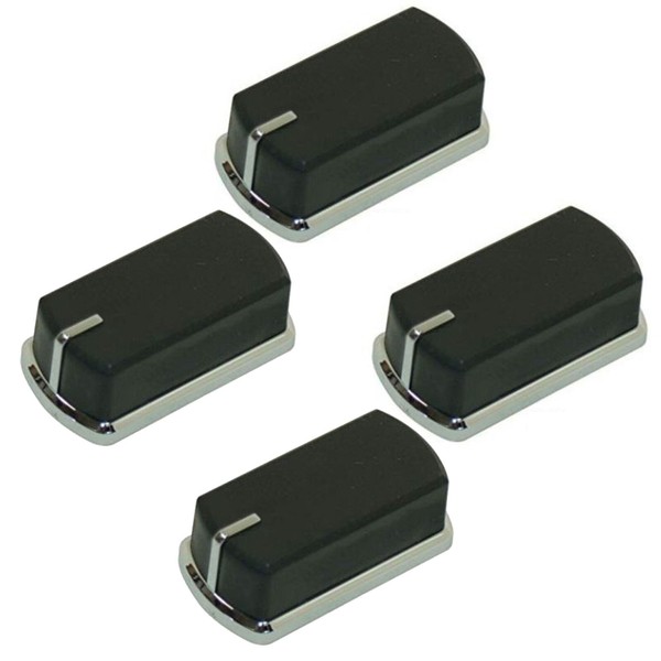 Knopf Belling Stoves Schwarz Silber Ofen Herd KontrollknöPfe 083240904 4 Packung-image