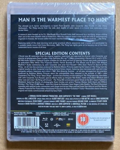 THE THING SPECIAL EDITION BLU RAY WITH SLIPCASE ARROW VIDEO 2017 SEALED CASE - Picture 5 of 5