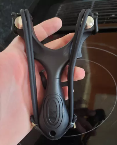 New Professional Hunting Slingshot Outdoor Catapult Sling Shot & 6 Rubber Bands - Picture 5 of 14