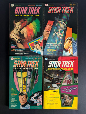 Star Trek The Enterprise Logs Vol 1-4 Complete Golden Press Paperback Set 1976