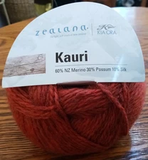 Zealana Kia Ora "Kauri" Yarn NZ Merino & Possum & Silk Yarn 40 grams Orange