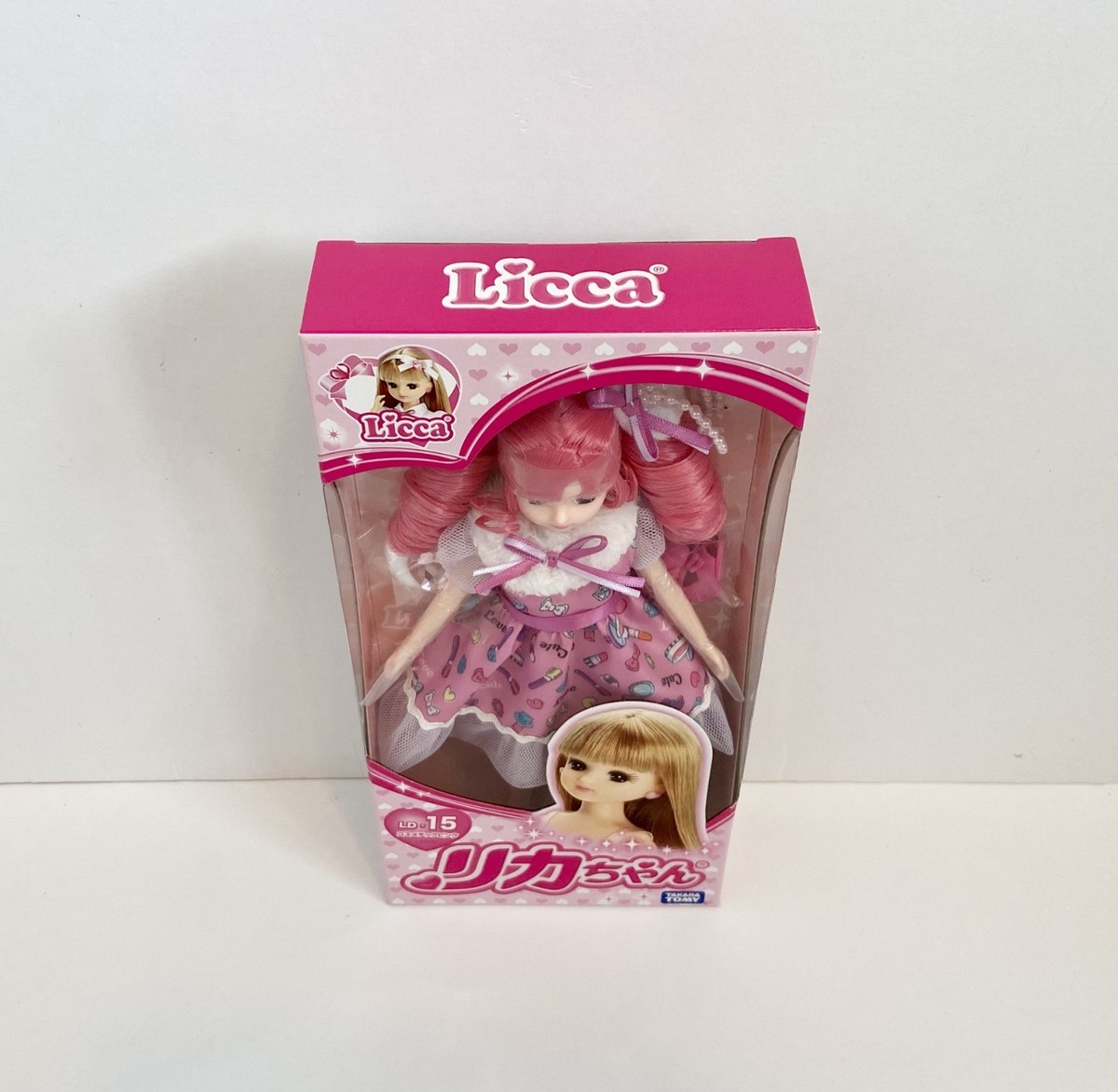 Takara Tomy Licca-Chan Doll Cosmetic Pink Hair LD-15 Doll UK Stock