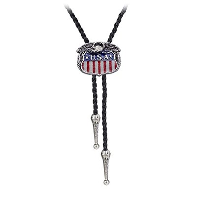 BRBAM American Hero Bolo Tie Necklace Fashion US Map Pendant Universal---USA