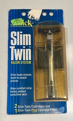 Vintage 1990 Schick Slim Twin Razor System 2 Blade Cartridges