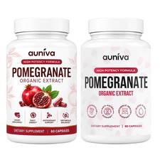 Auniva Pomegranate Extract Capsules, Natural Pomegranate Supplement