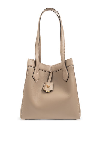FENDI Origami Medium $2850 Dove Gray Leather Shoulder Bag New & Authentic