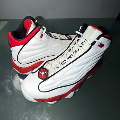 Jordan Pro Strong White Gym Red Black Men s Size 8.5 DC8418-101