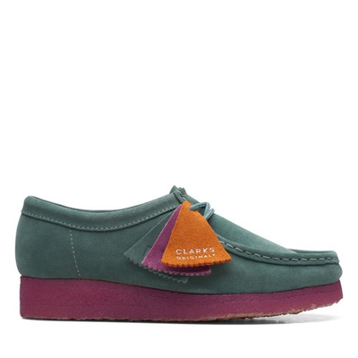 #ad Clarks Wallabee 26168644 Womens Green Oxfords amp; Lace Ups Casual Shoes $51.99