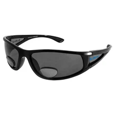 BIFOCAL Sunglasses 2.5 Polarized Smoke Lenses Black Frame by Global Vision