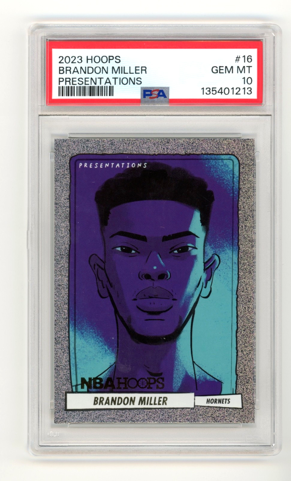 2023 NBA Hoops Brandon Miller Presentations Rookie RC SP #16 Gem Mint PSA 10