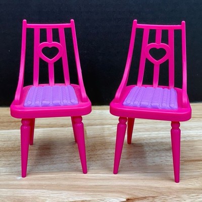 Barbie Life in the Dreamhouse Sisters Cozy Cabin Chairs Furniture Set Of 2 Pink