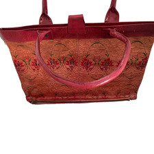 Pier One Imports Clutch With Floral Pattern Brown/ Cordova