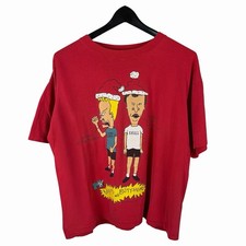Vintage 90s Stanley Desantis Beavis  Butthead Christmas MTV Shirt Size XL