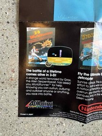 Vintage 1987 TIGER-HELI Nintendo NES Game Poster 11.5" x 16" ACL-TI-US Acclaim