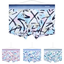 Men's Stylish Trunks Printed Boxer Shorts Comfortable for All Day Wear