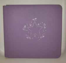 Creative Memories 7 x 7 Lavender STAR Silver Scrapbooking Album White Pages