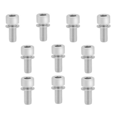 #ad #ad 10PCS Bike Water Bottle Cage Bolts Holder Screws with Washers M5x12mm Hex So... $8.66