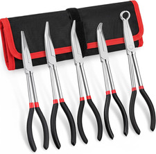 11 Inch 5Pcs Extra Long Needle Nose Pliers Set to Precision Work  Straight