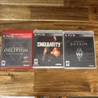 Elder Scrolls IV Oblivion GOTY, Skyrim, Singularity PS3 Lot Manual Included