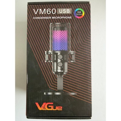 VeGue VM60 USB Microphone Kit 192kHz/24bit Condenser Mic Boom Arm Podcast Gaming