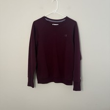 Champion Mens Medium Maroon Sweatshirt Crewneck EUC Sporty Streetwear G7