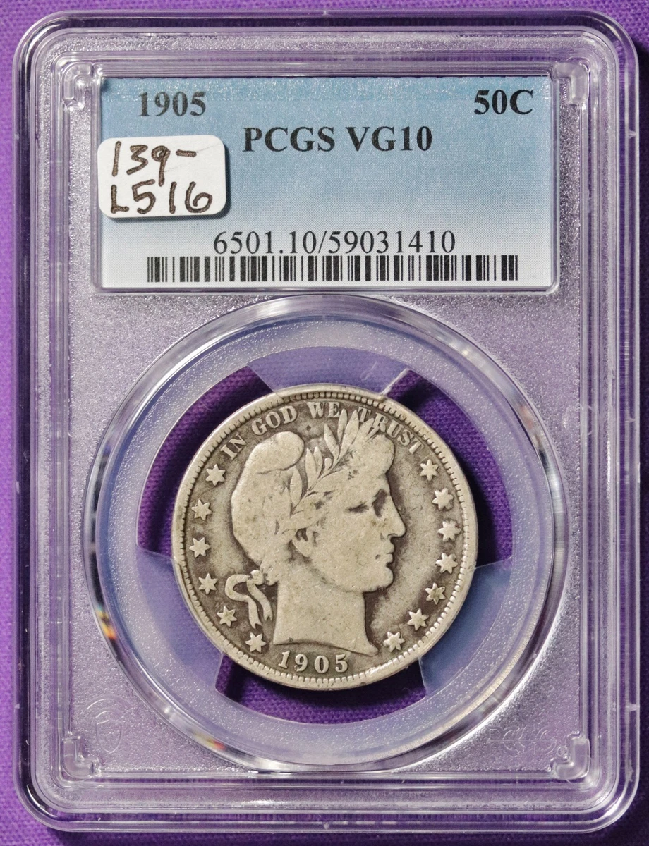 PCGS 1905 Year Barber Half Dollars (1892-1915) for sale | eBay