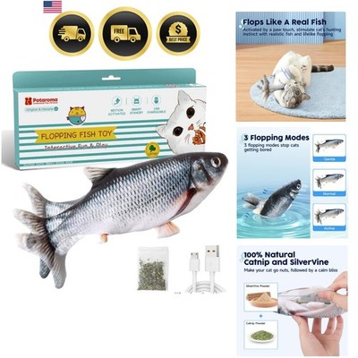 Cat Toy Flopping Fish Interactive Kitten Catnip Wiggle Carp Small Dogs