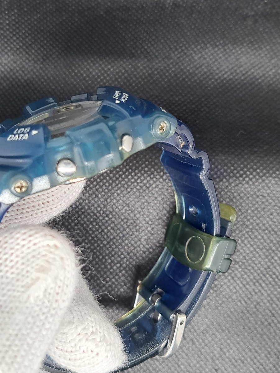 RARE CASIO Vintage Digital Watch FROGMAN BLUE JELLY BGW-103 BABY-G