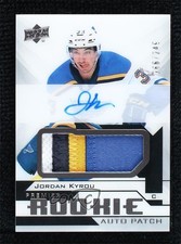 2018 Upper Deck Premier Acetate Rookie 66/249 Jordan Kyrou #AR-KY Patch Auto 1q2
