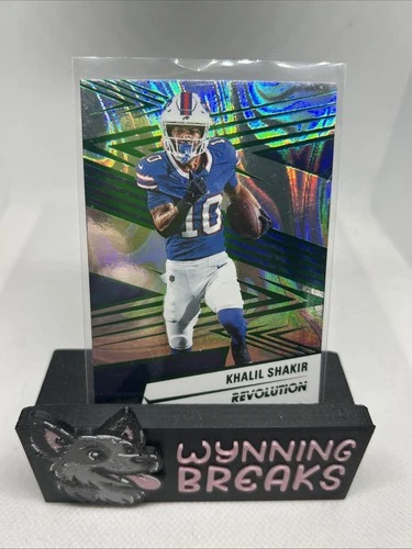 2025 Panini Revolution Football Green Swirl Khalil Shakir #6