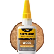 Wood Super Glue Liquid, Clear Instant Cyanoacrylate Adhesive for 1oz-Thick 