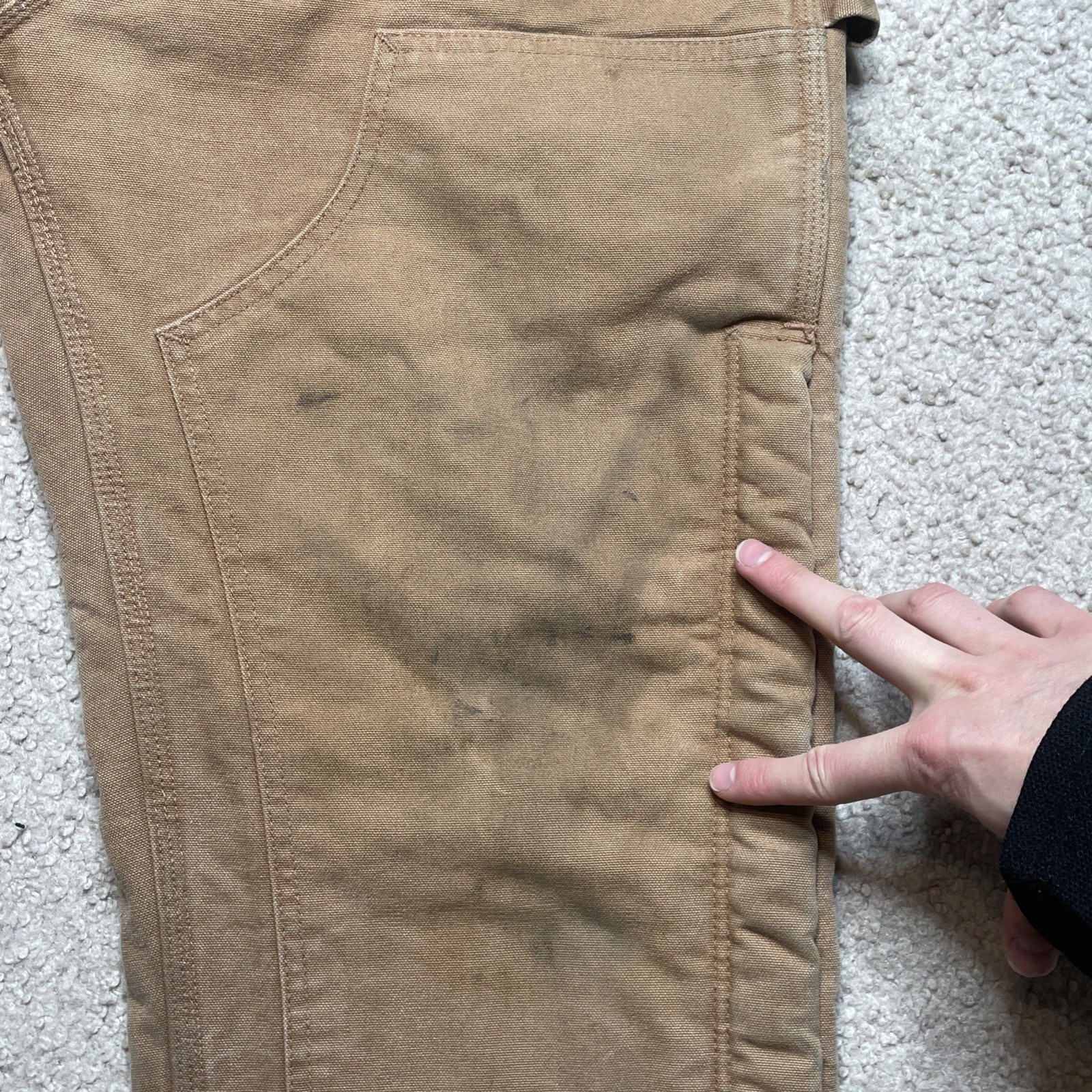 Carhartt B157 Pants Mens 32x30 Double Knee Brown Insulated Sherpa Work thumbnail 13